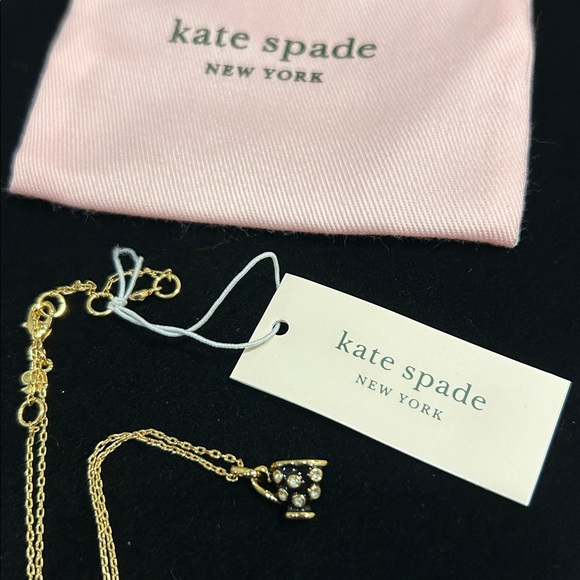 Kate Spade Gold and Black Teacup Necklace - Picture 6 of 6